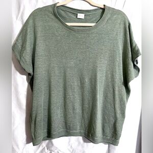 Poetry Blouse Pullover Shirt Green Size 10 Relaxed Fit